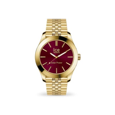 Montre Ice-Watch ICE steel solar Gold Burgundy