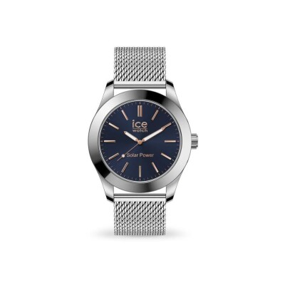 Montre Ice-Watch ICE steel solar Silver Dark Blue