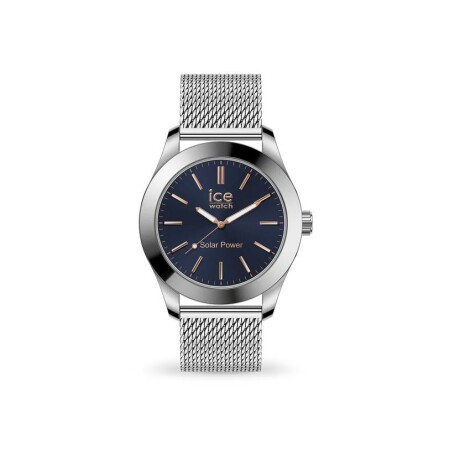 Montre Ice-Watch ICE steel solar Silver Dark Blue