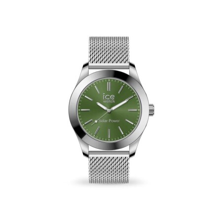 Montre Ice-Watch ICE steel solar Silver Green