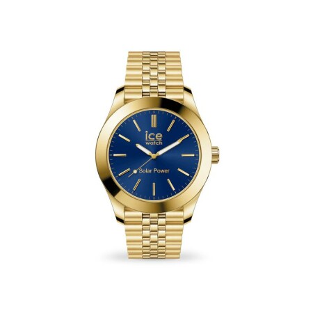 Montre Ice-Watch ICE steel solar Gold Blue