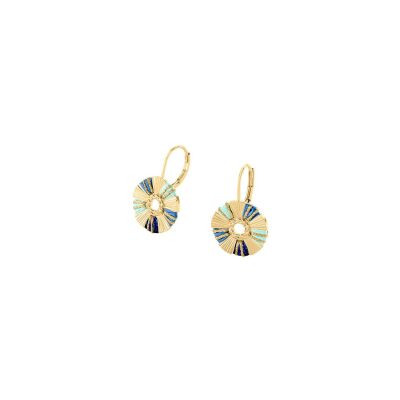 Boucles d'oreilles Agatha Rafia en laiton