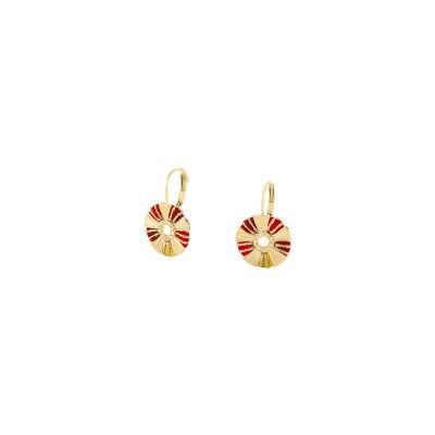 Boucles d'oreilles Agatha Rafia en laiton