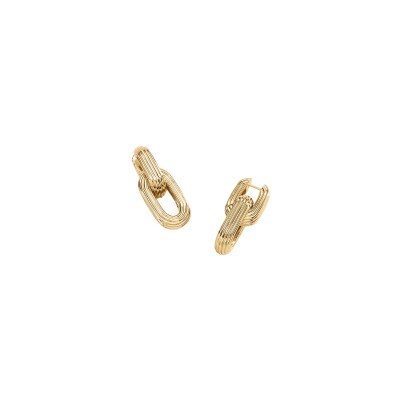 Boucles d'oreilles créoles Agatha Haussman en laiton doré