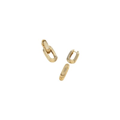 Boucles d'oreilles créoles Agatha Haussman en laiton doré