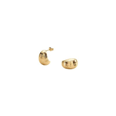 Boucles d'oreilles créoles Agatha Charlot en laiton doré