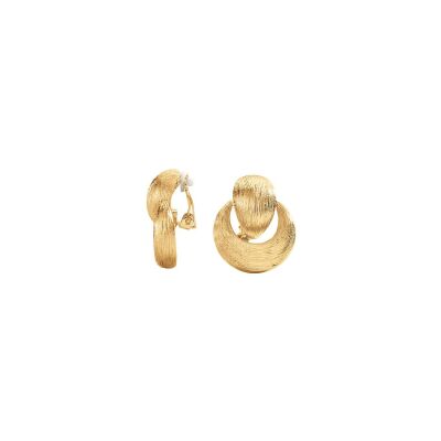 Boucles d'oreilles Agatha Charlot en laiton doré
