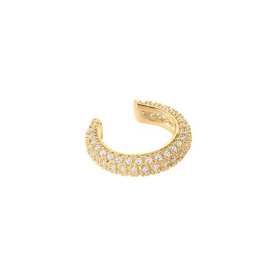 Earcuff Agatha Rivoli en laiton doré et oxyde de zirconium