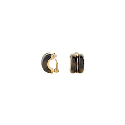 Boucles d'oreilles Agatha Palais Royal en laiton doré et résine