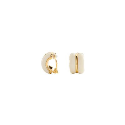 Boucles d'oreilles Agatha Palais Royal en laiton doré et résine