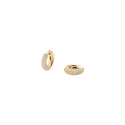 Boucles d'oreilles Agatha Xoxo en laiton doré et oxyde de zirconium