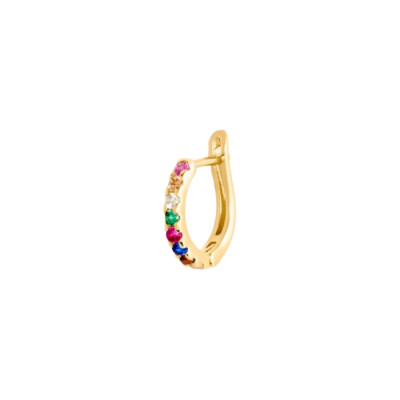 Piercing Agatha Colorful en argent doré et oxyde de zirconium