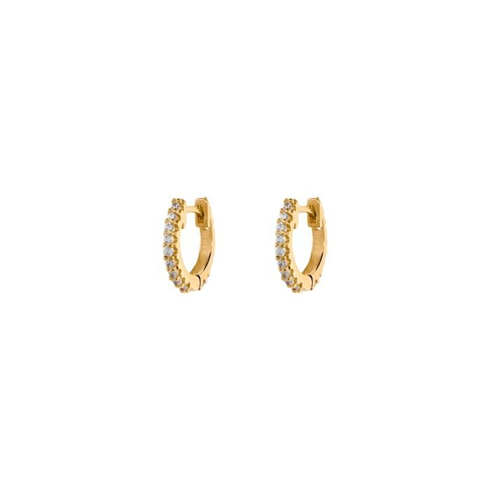 Boucles d'oreilles Agatha Austral en argent doré et oxydes de zirconiums