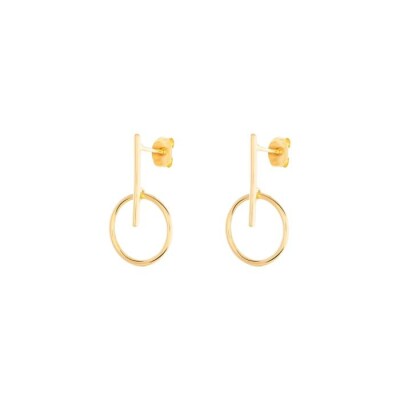 Boucles d'oreilles Agatha Philring en argent doré