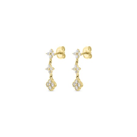 Boucles d'oreilles Agatha Beloved en argent doré et oxydes de zirconium