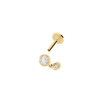 Piercing Agatha Tina en argent doré