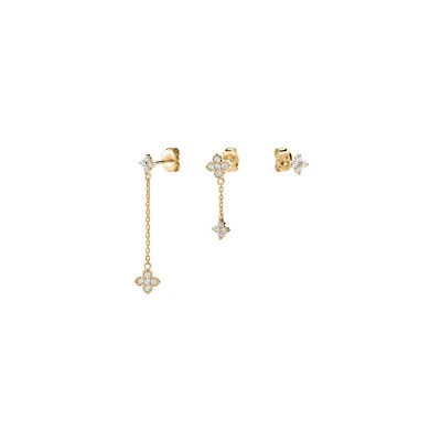 Mono boucle d'oreille Agatha Beloved en argent doré