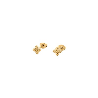 Boucles d'oreilles puces Agatha Beloved en argent doré