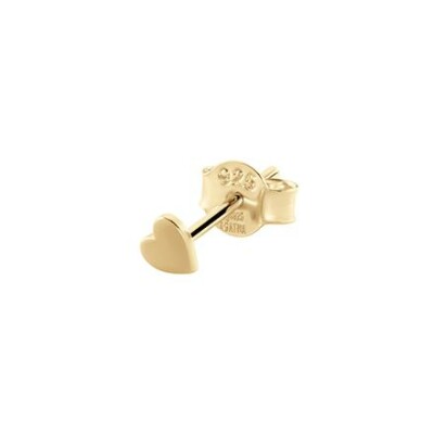 Boucle d'oreille Agatha WITH LOVE en argent doré