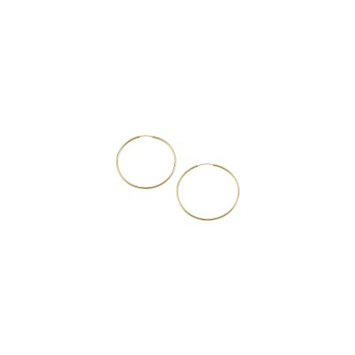 Boucles d'oreilles créoles Agatha Creolita en argent doré