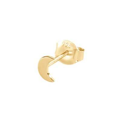 Mono boucle d'oreille Agatha lune Mix and Match en argent doré