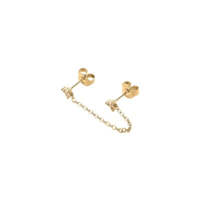 Mono boucle d'oreille Agatha Bonisimo en argent doré