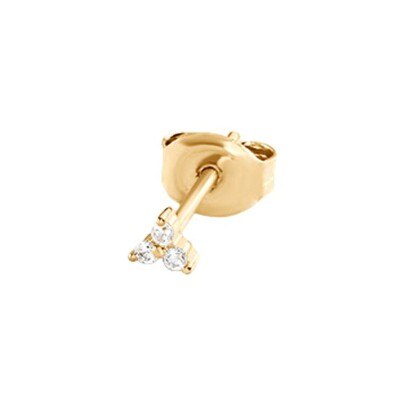 Mono boucle d'oreille Agatha Minpunta en argent doré