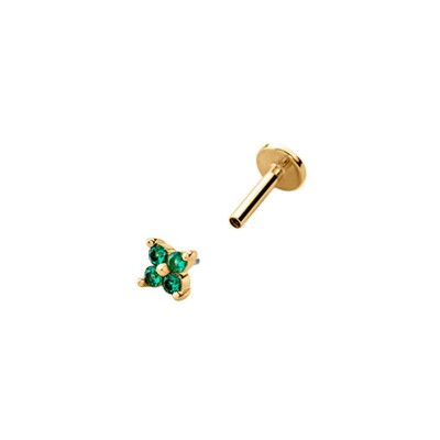 Mono boucle d'oreille Agatha Jasmin en argent doré
