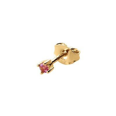 Mono boucle d'oreille Agatha Mix and Match en argent doré et oxyde de zirconium