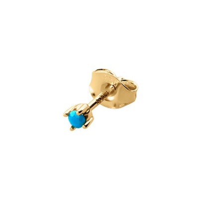 Mono boucle d'oreille Agatha Mix and Match en argent doré et oxyde de zirconium