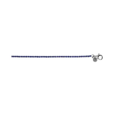 Bracelet en argent rhodié et oxydes de zirconium