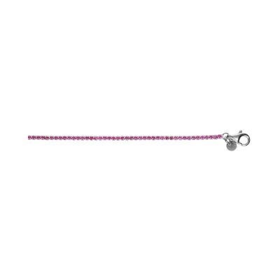 Bracelet en argent rhodié et oxydes de zirconium
