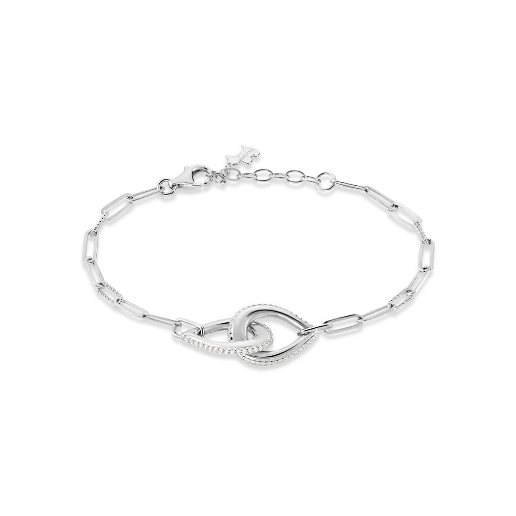 Bracelet Agatha Gemini en argent rhodié