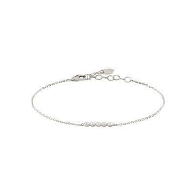 Bracelet Agatha Odéon en argent rhodié et oxydes de zirconium
