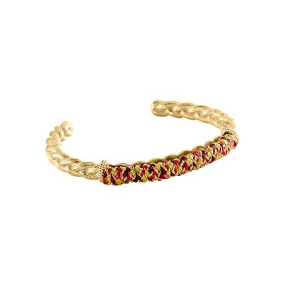 Bracelet Agatha Rafia en laiton