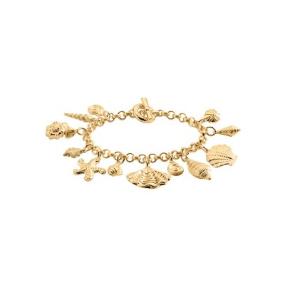 Bracelet Agatha Calypso en laiton doré