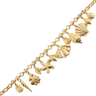 Bracelet Agatha Calypso en laiton doré