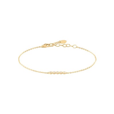 Bracelet Agatha Odéon en argent doré et oxydes de zirconium