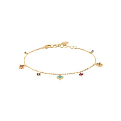 Bracelet Agatha Beloved en argent doré et oxyde de zirconium