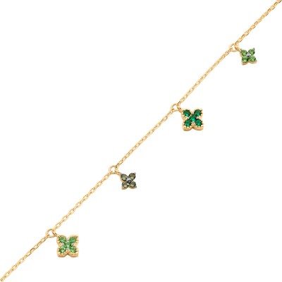 Bracelet Agatha Beloved en argent doré et oxyde de zirconium