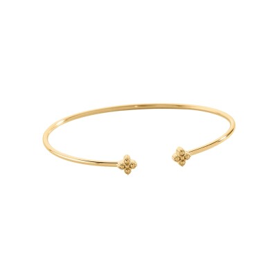 Bracelet jonc Agatha Beloved en argent doré