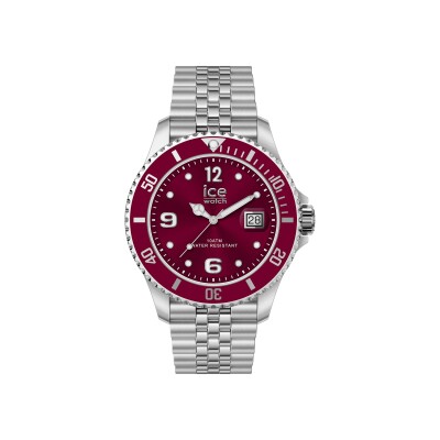 Montre Ice-watch ICE steel - Burgundy silver