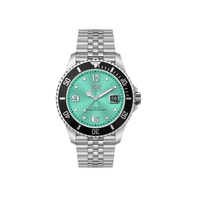 Montre Ice-watch ICE steel - Black turquoise silver