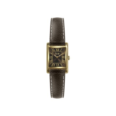 Montre Ice-Watch  ICE mimi Square - Gold - Chocolate grain