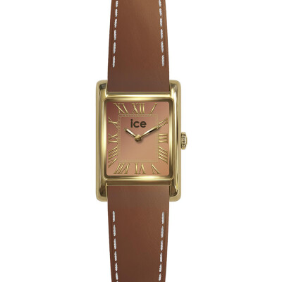 Montre Ice-Watch  ICE mimi Square - Gold - Camel smooth