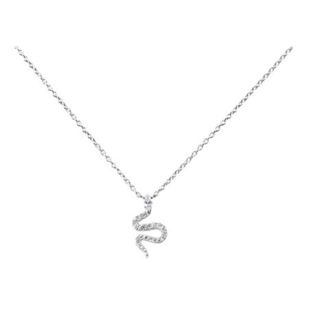 Collier Agatha Snaky en argent et oxyde de zirconium