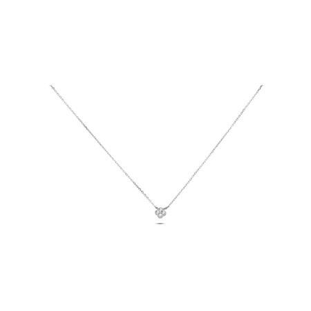 Collier Agatha Beloved en argent rhodié et oxydes de zirconium