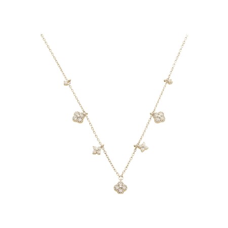 Collier Agatha Beloved en argent rhodié et oxydes de zirconium