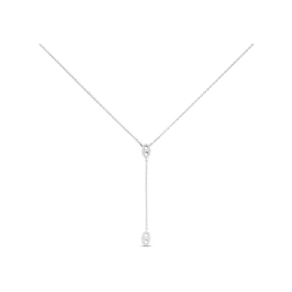 Collier Agatha Etreinte en argent doré et oxyde de zirconium