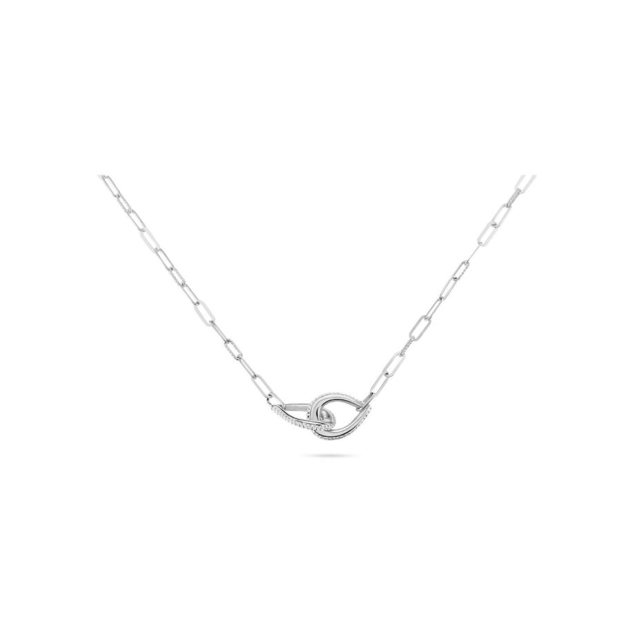 Collier Agatha Gemini en argent rhodié